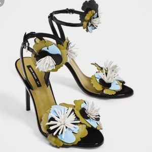 Zara Multi Color Flower Sandals